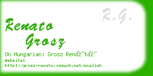 renato grosz business card